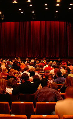 crowd waiting for the performance to start